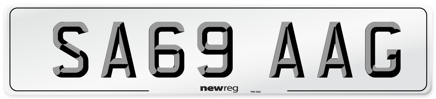 SA69 AAG Number Plate from New Reg